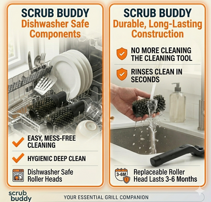 Scrub-buddy electric grill brush
